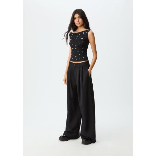 Pantalon habillé wide leg à pinces 32 - Stradivarius - Modalova