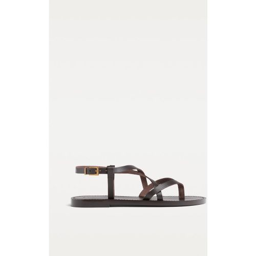 Sandale plate brides en cuir 35 - Stradivarius - Modalova