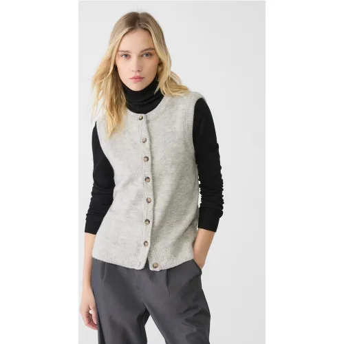 Veste sans manches en maille à boutons XS - Stradivarius - Modalova