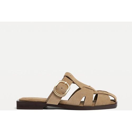 Sandales à lanières en cuir 35 - Stradivarius - Modalova