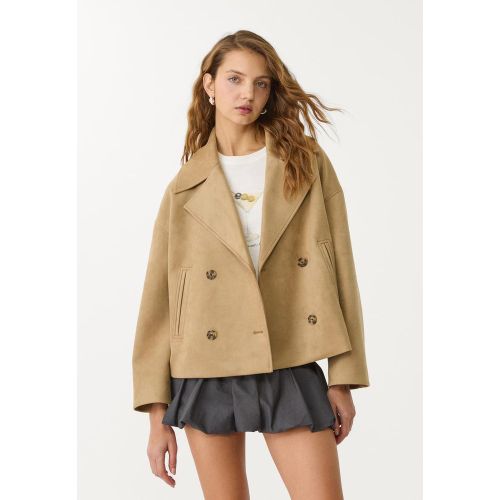 Blouson cache-cœur en suédine XS - Stradivarius - Modalova
