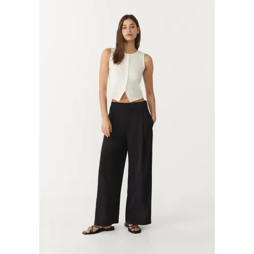Pantalon jupe-culotte habillé pinces XS - Stradivarius - Modalova