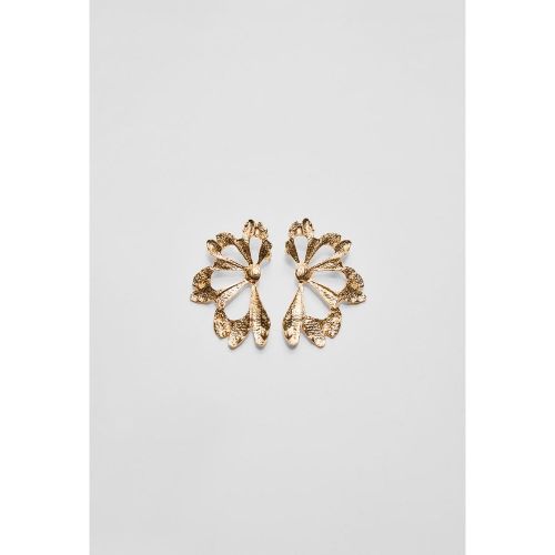 Boucles d’oreilles feuille texturées OS - Stradivarius - Modalova