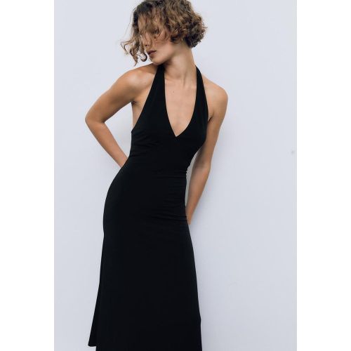 Robe midi nœud au dos XS - Stradivarius - Modalova
