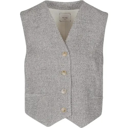 Alysi - Jackets > Vests - Gray - Alysi - Modalova