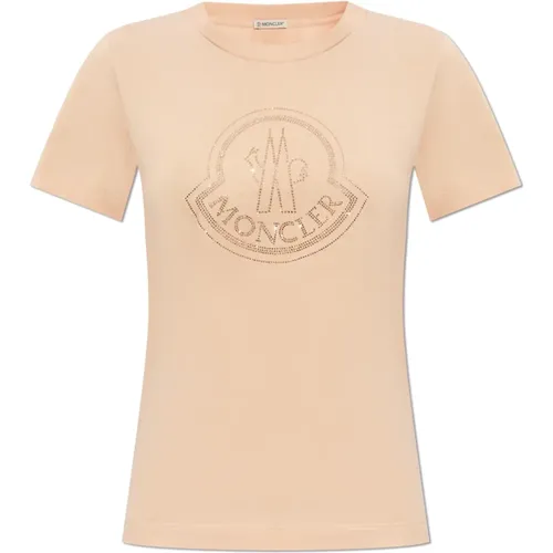 Moncler - Tops > T-Shirts - Pink - Moncler - Modalova