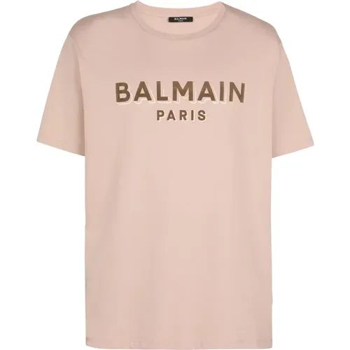 Balmain - Tops > T-Shirts - Brown - Balmain - Modalova