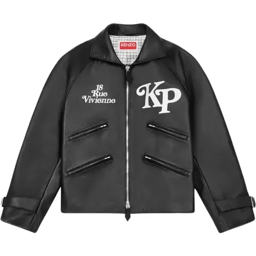 Jackets > Leather Jackets - - Kenzo - Modalova