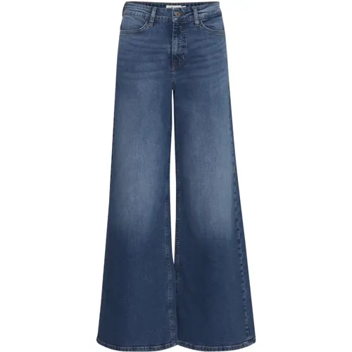 Ichi - Jeans > Wide Jeans - Blue - Ichi - Modalova