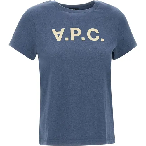 A.p.c. - Tops > T-Shirts - Blue - A.p.c. - Modalova