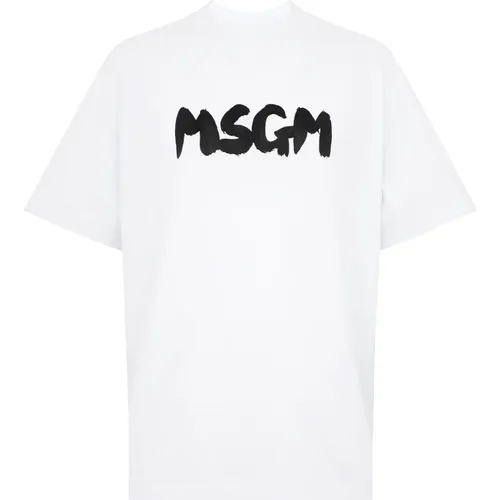 Msgm - Tops > T-Shirts - White - Msgm - Modalova