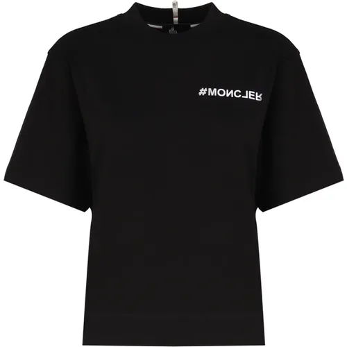 Moncler - Tops > T-Shirts - Black - Moncler - Modalova