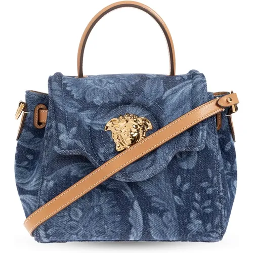 Versace - Bags > Handbags - Blue - Versace - Modalova