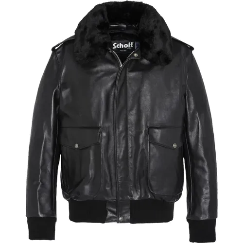 Jackets > Leather Jackets - - Schott NYC - Modalova