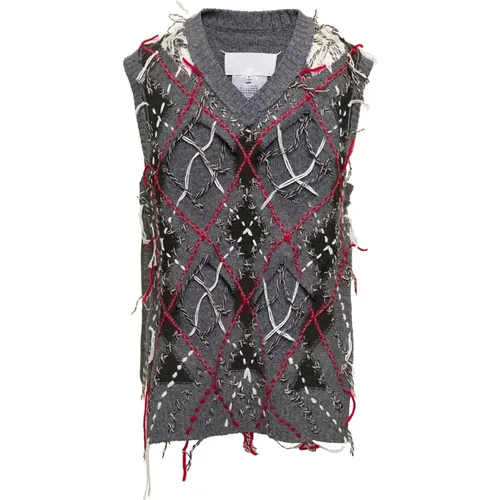 Knitwear > V-neck Knitwear - - Maison Margiela - Modalova