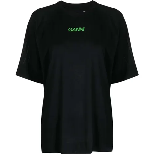 Ganni - Tops > T-Shirts - Black - Ganni - Modalova