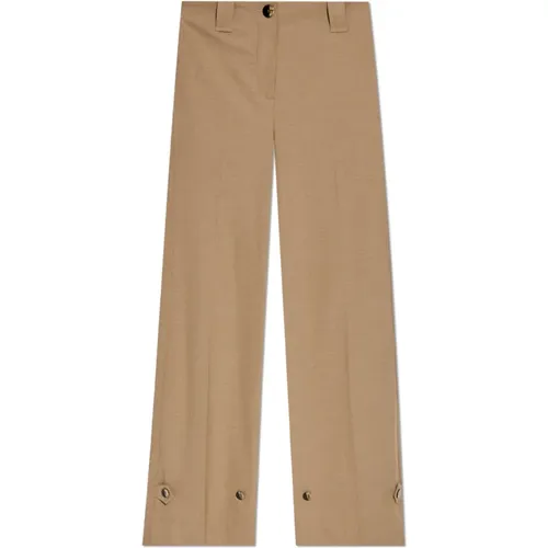 Trousers > Wide Trousers - - Ganni - Modalova