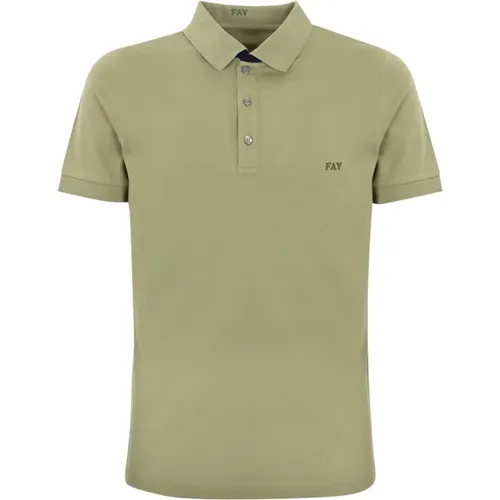 Fay - Tops > Polo Shirts - Green - Fay - Modalova