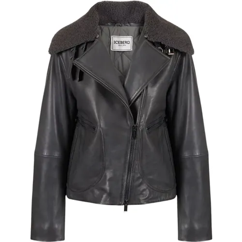 Jackets > Leather Jackets - - Iceberg - Modalova