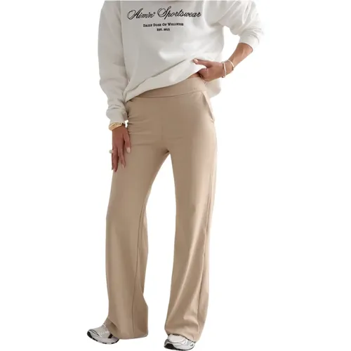 Trousers > Wide Trousers - - Aim'n - Modalova