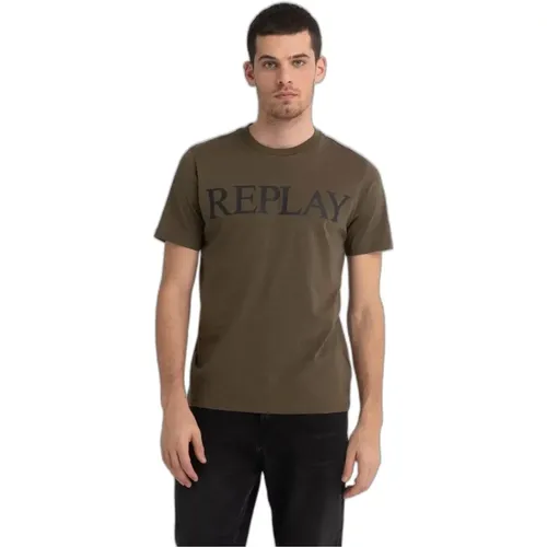 Replay - Tops > T-Shirts - Green - Replay - Modalova