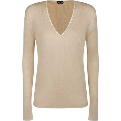 Knitwear > V-neck Knitwear - - Tom Ford - Modalova