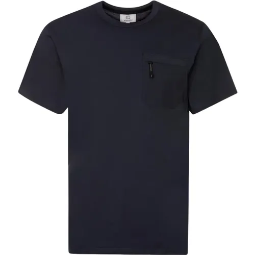 Woolrich - Tops > T-Shirts - Blue - Woolrich - Modalova