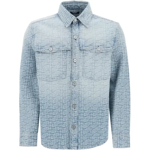 Shirts > Denim Shirts - - Balmain - Modalova