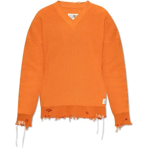 Knitwear > V-neck Knitwear - - MM6 Maison Margiela - Modalova