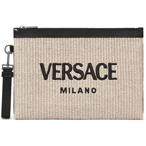 Versace - Bags > Clutches - Beige - Versace - Modalova