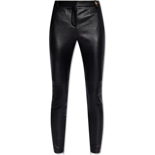 Trousers > Leather Trousers - - Versace - Modalova