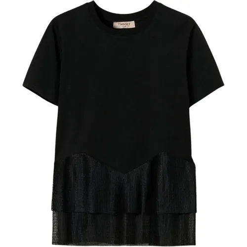 Twinset - Tops > T-Shirts - Black - Twinset - Modalova