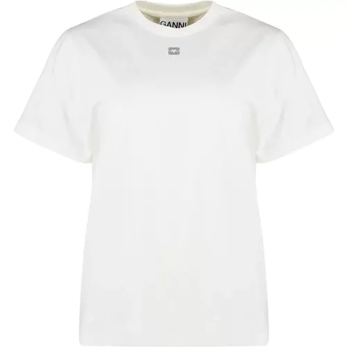 Ganni - Tops > T-Shirts - Beige - Ganni - Modalova