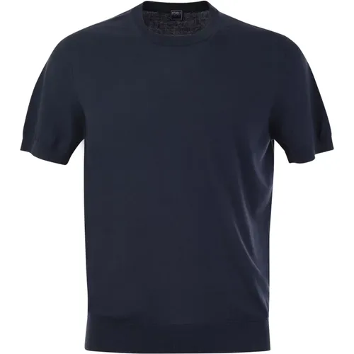 Fedeli - Tops > T-Shirts - Blue - Fedeli - Modalova