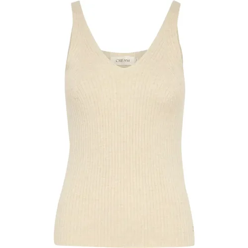 Tops > Sleeveless Tops - - Cream - Modalova