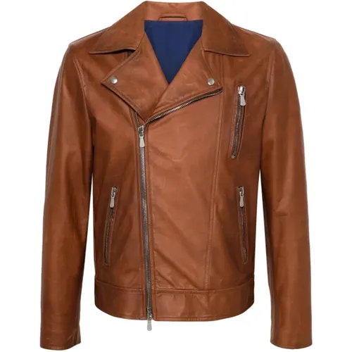 Jackets > Leather Jackets - - Eleventy - Modalova