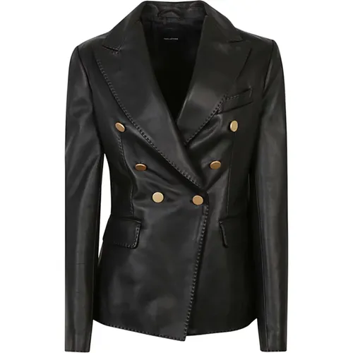 Jackets > Leather Jackets - - Tagliatore - Modalova