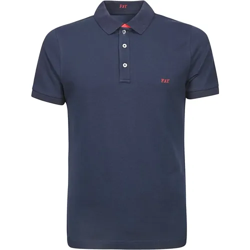 Fay - Tops > Polo Shirts - Blue - Fay - Modalova