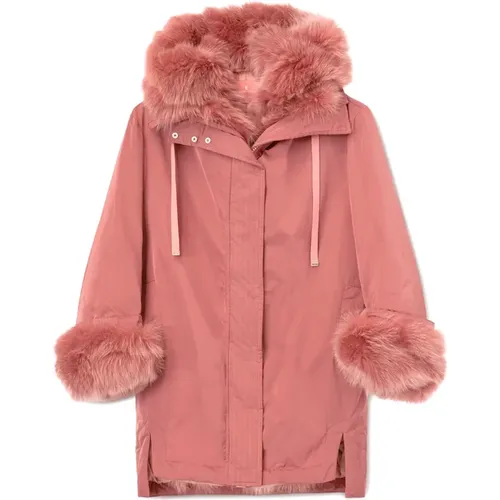 Jackets > Faux Fur & Shearling Jackets - - Ermanno Scervino - Modalova