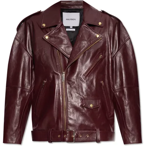 Jackets > Leather Jackets - - Halfboy - Modalova