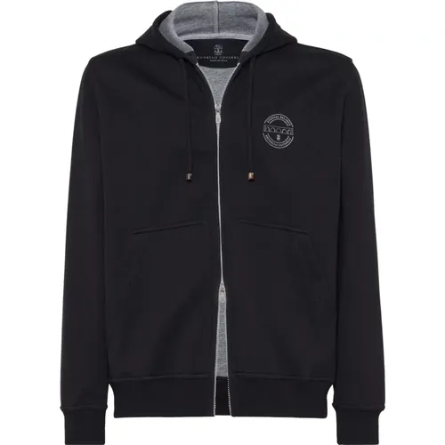 Sweatshirts & Hoodies > Zip-throughs - - BRUNELLO CUCINELLI - Modalova