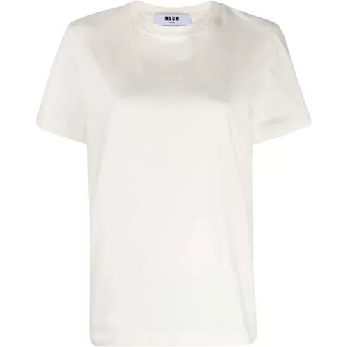 Msgm - Tops > T-Shirts - White - Msgm - Modalova