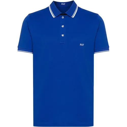 Fay - Tops > Polo Shirts - Blue - Fay - Modalova