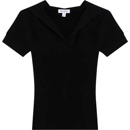 Alaïa - Tops > T-Shirts - Black - Alaïa - Modalova