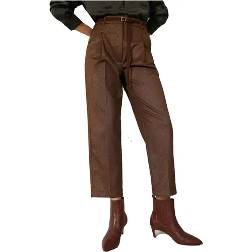 Trousers > Leather Trousers - - Marella - Modalova