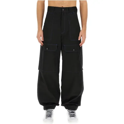 Trousers > Wide Trousers - - Msgm - Modalova