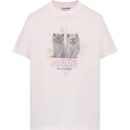 Ganni - Tops > T-Shirts - Pink - Ganni - Modalova