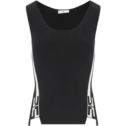 Tops > Sleeveless Tops - - Elisabetta Franchi - Modalova