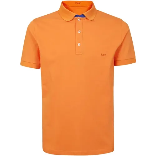 Fay - Tops > Polo Shirts - Orange - Fay - Modalova