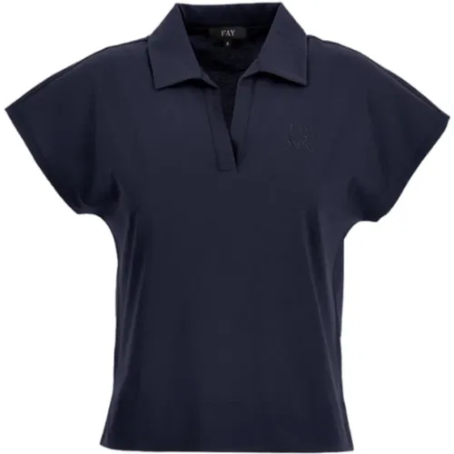 Fay - Tops > Polo Shirts - Blue - Fay - Modalova